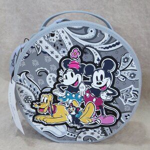 NEW Vera Bradley x Disney Whimsy Cosmetic Case Micky Piccadilly Paisley Gray